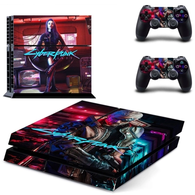 Cyberpunk 2077 skin sticker for playstation 4 console and .. Cyberpunk 2077 skin sticker for playstation 4 console and ..