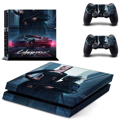 Cyberpunk 2077 skin sticker for playstation 4 console and .. Cyberpunk 2077 skin sticker for playstation 4 console and ..