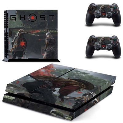 Ghost of Tsushima skin sticker for playstation 4 console and two controllers