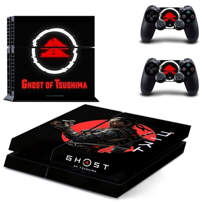 Ghost of Tsushima skin sticker for playstation 4 console a.. Ghost of Tsushima skin sticker for playstation 4 console a..
