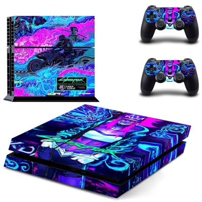 Cyberpunk 2077 skin sticker for playstation 4 console and .. Cyberpunk 2077 skin sticker for playstation 4 console and ..