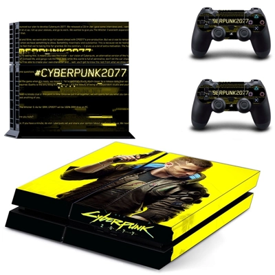 Cyberpunk 2077 skin sticker for playstation 4 console and .. Cyberpunk 2077 skin sticker for playstation 4 console and ..