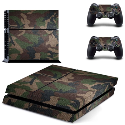 Camouflage skin sticker for playstation 4 console and two .. Camouflage skin sticker for playstation 4 console and two ..