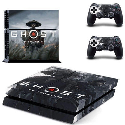 Ghost of Tsushima skin sticker for playstation 4 console a.. Ghost of Tsushima skin sticker for playstation 4 console a..