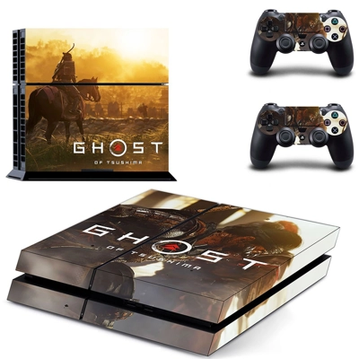 Ghost of Tsushima skin sticker for playstation 4 console a.. Ghost of Tsushima skin sticker for playstation 4 console a..