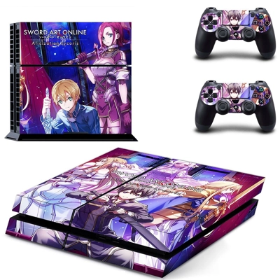 Alicization Lycoris skin sticker for playstation 4 console and two controllers