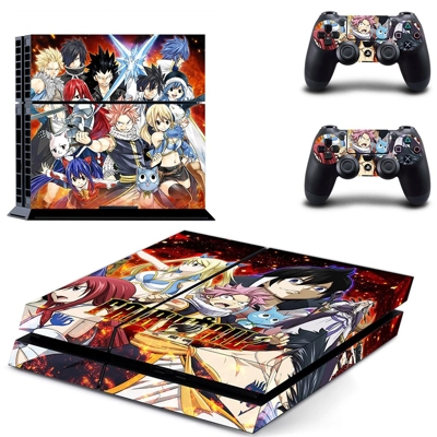 Fairy Tail skin sticker for playstation 4 console and two .. Fairy Tail skin sticker for playstation 4 console and two ..