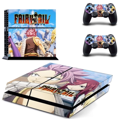 Fairy Tail skin sticker for playstation 4 console and two .. Fairy Tail skin sticker for playstation 4 console and two ..