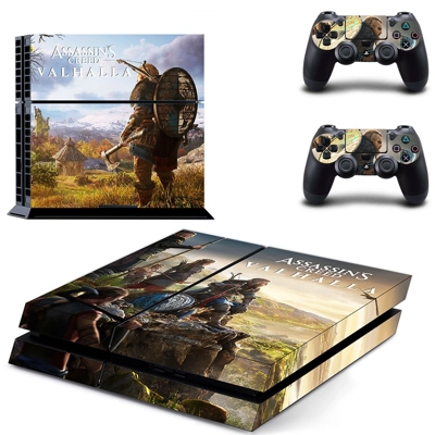 Assassin's Creed Valhalla skin sticker for playstation 4 console and two controllers