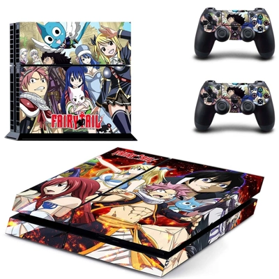 Fairy Tail skin sticker for playstation 4 console and two .. Fairy Tail skin sticker for playstation 4 console and two ..