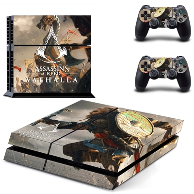 Assassin's Creed Valhalla skin sticker for playstation 4 console and two controllers