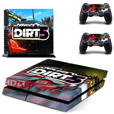 Dirt 5 skin sticker for playstation 4 console and two cont.. Dirt 5 skin sticker for playstation 4 console and two cont..