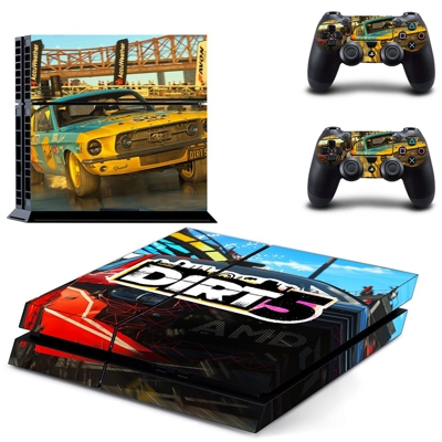 Dirt 5 skin sticker for playstation 4 console and two controllers