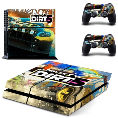 Dirt 5 skin sticker for playstation 4 console and two cont.. Dirt 5 skin sticker for playstation 4 console and two cont..
