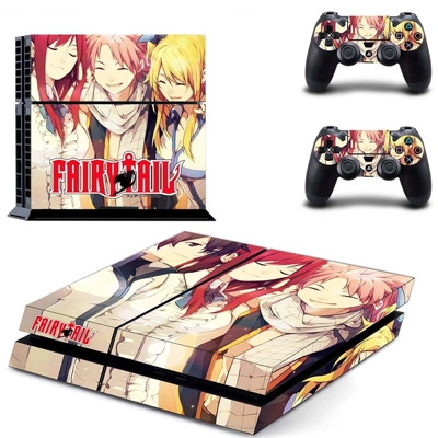 Fairy Tail skin sticker for playstation 4 console and two .. Fairy Tail skin sticker for playstation 4 console and two ..