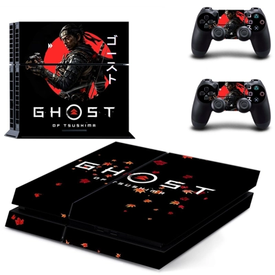 Ghost of Tsushima skin sticker for playstation 4 console a.. Ghost of Tsushima skin sticker for playstation 4 console a..