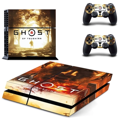Ghost of Tsushima skin sticker for playstation 4 console a.. Ghost of Tsushima skin sticker for playstation 4 console a..