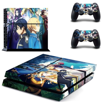 Alicization Lycoris skin sticker for playstation 4 console and two controllers