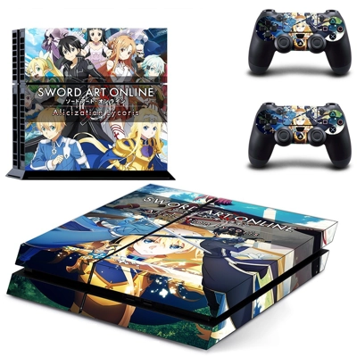 Alicization Lycoris skin sticker for playstation 4 console and two controllers