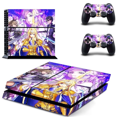 Alicization Lycoris skin sticker for playstation 4 console and two controllers