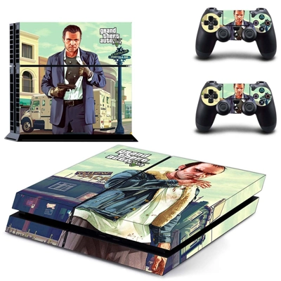 Grand Theft Auto 5 skin sticker for playstation 4 console and two controllers
