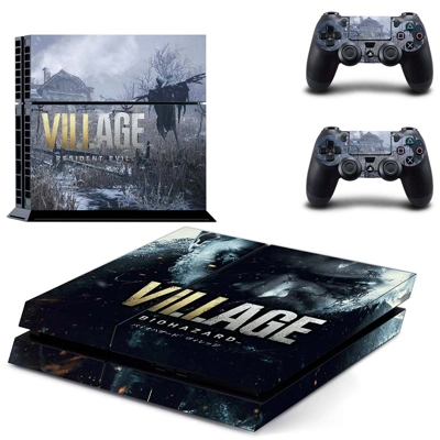 Resident Evil 8 skin sticker for playstation 4 console and two controllers