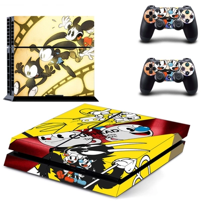 Teacup head skin sticker for playstation 4 console and two.. Teacup head skin sticker for playstation 4 console and two..