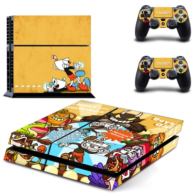 Teacup head skin sticker for playstation 4 console and two.. Teacup head skin sticker for playstation 4 console and two..