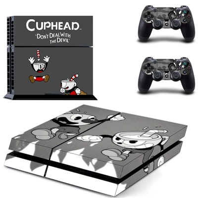 Teacup head skin sticker for playstation 4 console and two.. Teacup head skin sticker for playstation 4 console and two..