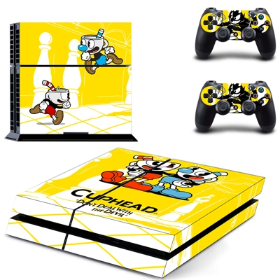 Teacup head skin sticker for playstation 4 console and two.. Teacup head skin sticker for playstation 4 console and two..