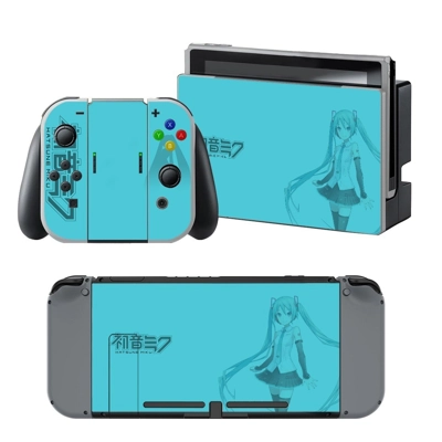 Hatsune Miku decal skin for Nintendo Switch Console and Co.. Hatsune Miku decal skin for Nintendo Switch Console and Co..