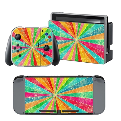 Cute Rainbow decal skin for Nintendo Switch Console and Co.. Cute Rainbow decal skin for Nintendo Switch Console and Co..