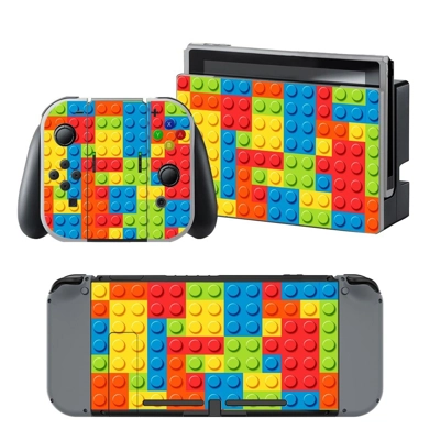 Block Color Pattern decal skin for Nintendo Switch Console and Controllers