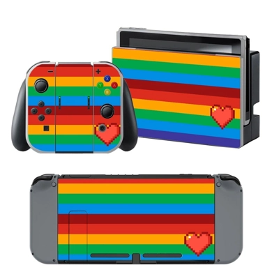 Love Color Bar decal skin for Nintendo Switch Console and .. Love Color Bar decal skin for Nintendo Switch Console and ..