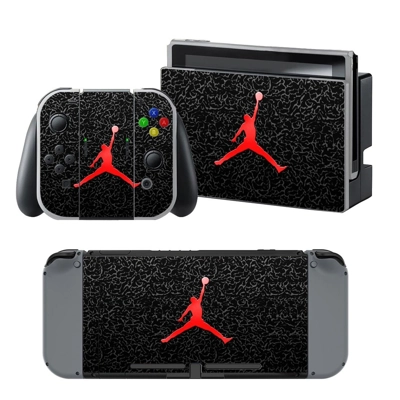 Jumpman Silver decal skin for Nintendo Switch Console and .. Jumpman Silver decal skin for Nintendo Switch Console and ..