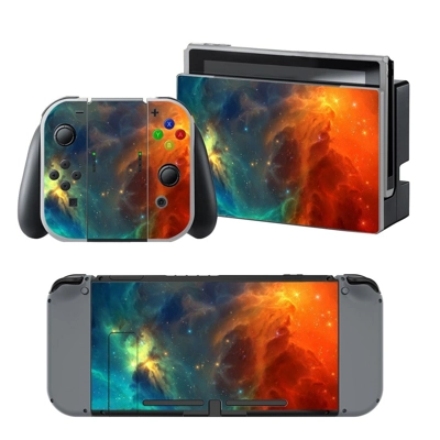 Red Starry sky decal skin for Nintendo Switch Console and .. Red Starry sky decal skin for Nintendo Switch Console and ..