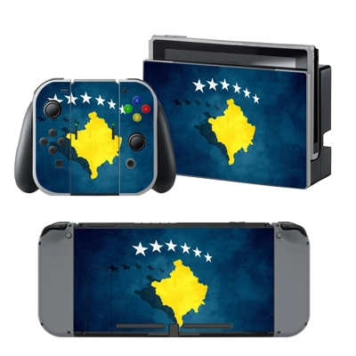 Kosovo flag decal skin for Nintendo Switch Console and Con.. Kosovo flag decal skin for Nintendo Switch Console and Con..