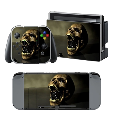 Scary skull decal skin for Nintendo Switch Console and Con.. Scary skull decal skin for Nintendo Switch Console and Con..