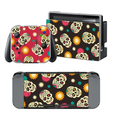 Flower Skull decal skin for Nintendo Switch Console and Co.. Flower Skull decal skin for Nintendo Switch Console and Co..