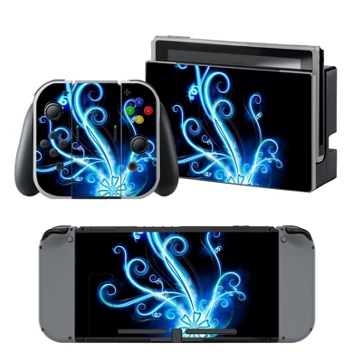 Blue Fire Trees decal skin for Nintendo Switch Console and.. Blue Fire Trees decal skin for Nintendo Switch Console and..