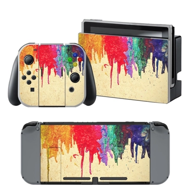 Poured Colored decal skin for Nintendo Switch Console and .. Poured Colored decal skin for Nintendo Switch Console and ..