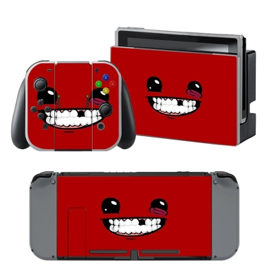 Super Meat Boy decal skin for Nintendo Switch Console and Controllers