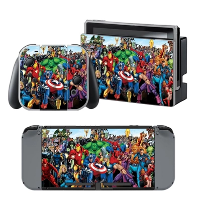 Marvel Super Heroes decal skin for Nintendo Switch Console.. Marvel Super Heroes decal skin for Nintendo Switch Console..