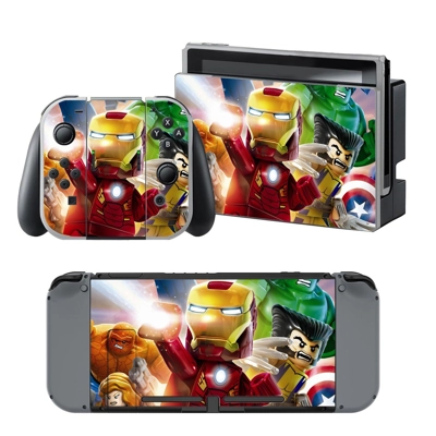 Lego Marvel Super Heroes decal skin for Nintendo Switch Console and Controllers