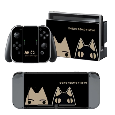 Doko Demo issyo anime decal skin for Nintendo Switch Console and Controllers