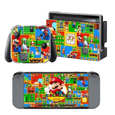 Super Mario decal skin for Nintendo Switch Console and Con.. Super Mario decal skin for Nintendo Switch Console and Con..