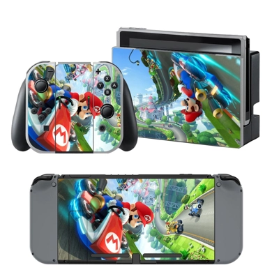 Mario Kart 8 decal skin for Nintendo Switch Console and Controllers