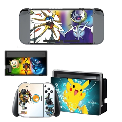 Pikachu decal skin for Nintendo Switch Console and Control.. Pikachu decal skin for Nintendo Switch Console and Control..
