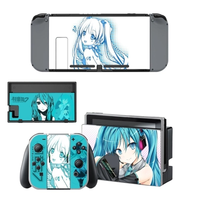 Hatsune Miku decal skin for Nintendo Switch Console and Co.. Hatsune Miku decal skin for Nintendo Switch Console and Co..