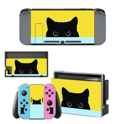 Black cat decal skin for Nintendo Switch Console and Contr.. Black cat decal skin for Nintendo Switch Console and Contr..